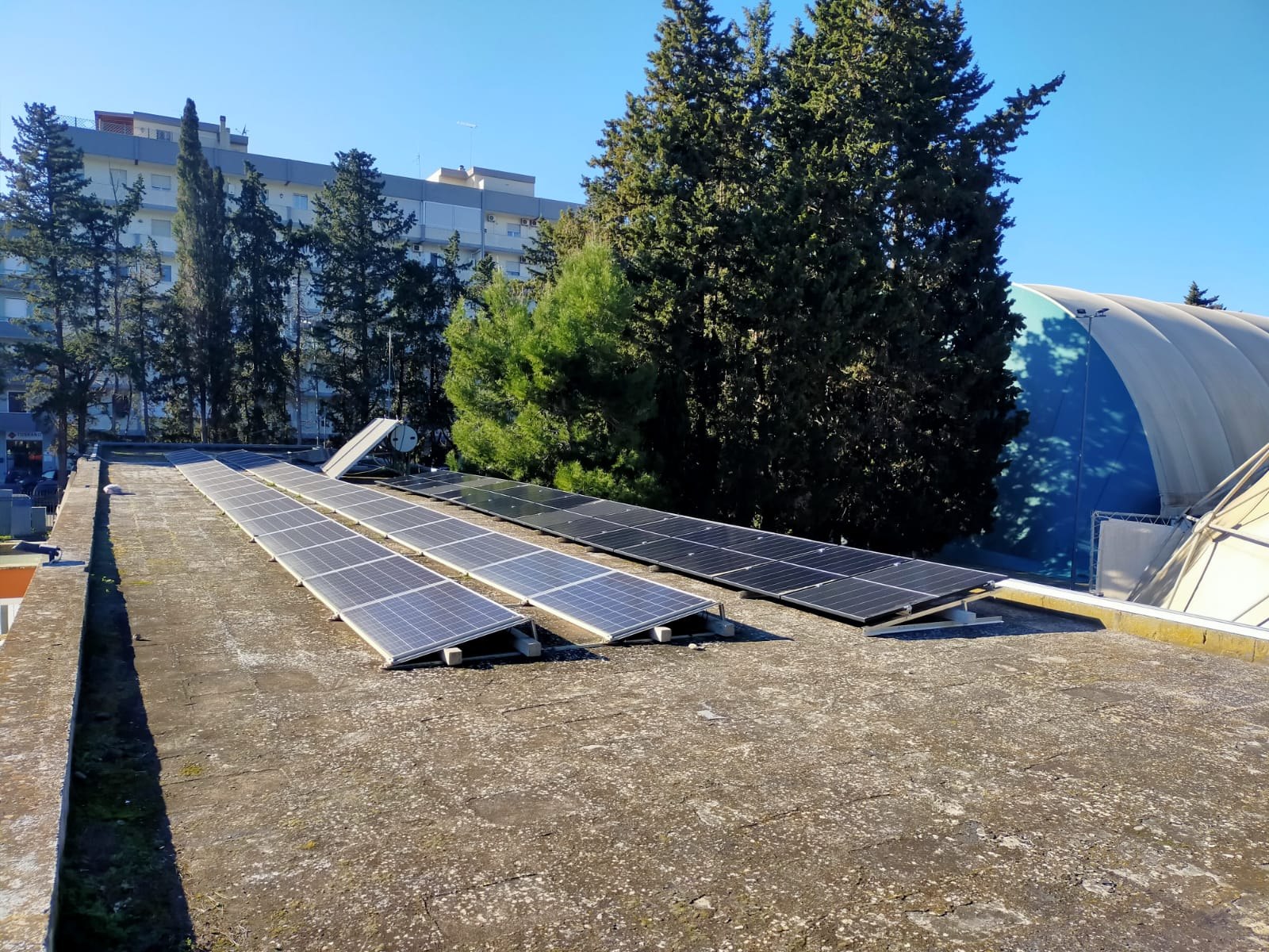 Pannelli fotovoltaici al Campo Montefusco CONI di Lecce